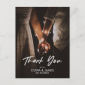 写真ミニマルを置き換えるThank Youはがき ポストカード (正面)