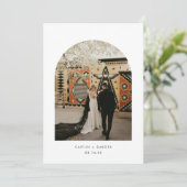 写真ミニマルアーチエロペメント結婚式パーティー 招待状 (スタンド正面)