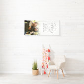 写真ミニマルエレガントの結婚歓迎 横断幕 (インサイチュ)