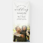 写真ミニマルエレガントの結婚歓迎 横断幕 (縦)