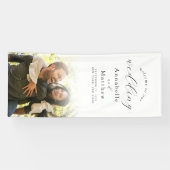 写真ミニマルエレガントの結婚歓迎 横断幕 (横)