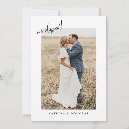 写真ミニマルエロペ結婚メント 招待状 (正面)