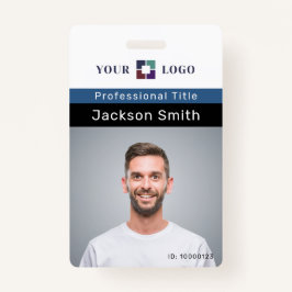 写真ミニマルカスタムと氏名の従業員バッジ バッジ