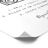 写真ミニマルゲストブック結婚Sign's Decor B613 ポスター (角)