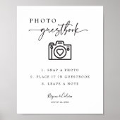 写真ミニマルゲストブック結婚Sign's Decor B613 ポスター (正面)