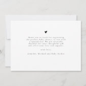 写真ミニマルコラージュエレガント赤ちゃんシャワー サンキューカード (裏面)