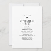 写真ミニマルコラージュ卒業パーティー 招待状 (裏面)