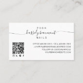 写真ミニマルコラージュ書QRコード 名刺 (裏面)