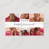 写真ミニマルコラージュ書QRコード 名刺 (正面)