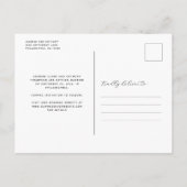 写真ミニマルスクリプトTerracotta日付の保存 案内ポストカード (裏面)