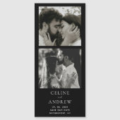 写真ミニマルストリップ磁気結婚式の日付を保存 (正面)