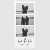 写真ミニマルストリップ磁気結婚式の日付を保存 (正面)