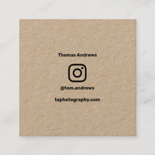 写真ミニマルソーシャルメディアInstagram kraft コーリングカード