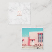 写真ミニマルバラ金ゴールドInstagram大理石 コーリングカード (正面/裏面)