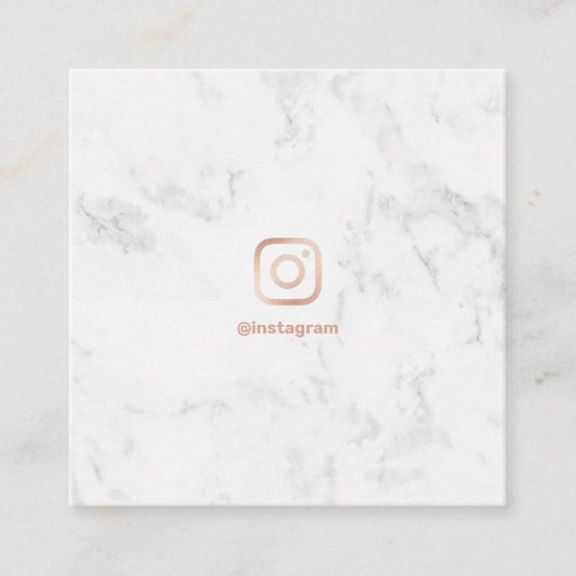 写真ミニマルバラ金ゴールドInstagram大理石 コーリングカード (正面)