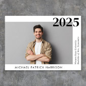 写真ミニマルモダンの卒業 案内状