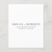 写真ミニマルモダンカードの日付を保存 チラシ (裏面)