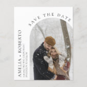 写真ミニマルモダンカードの日付を保存 チラシ (正面)