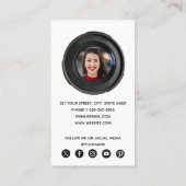 写真ミニマルモダン主義ソーシャルメディアQRコード 名刺 (裏面)