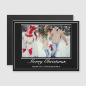 写真ミニマルモダン主義メリークリスマスグリーティング (正面/裏面)