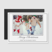 写真ミニマルモダン主義メリークリスマスグリーティング (正面/裏面)