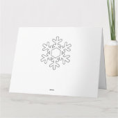 写真ミニマルモダン主義メリークリスマスグリーティング カード (裏面)