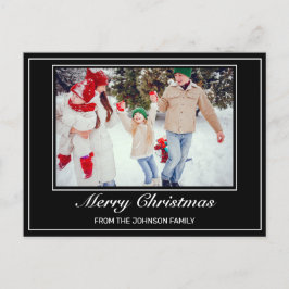 写真ミニマルモダン主義メリークリスマスグリーティング 案内ポストカード