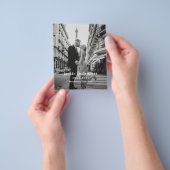 写真ミニマルモダン予算結婚式 プログラム チラシ (手)