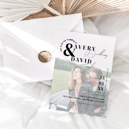 写真ミニマルモダン写真シンプル結婚の 招待状