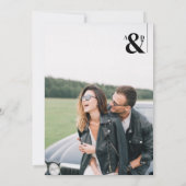 写真ミニマルモダン写真シンプル結婚の 招待状 (裏面)