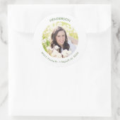 写真ミニマルモダン差出人住所 ラウンドシール (バッグ)