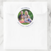 写真ミニマルモダン差出人住所 ラウンドシール (バッグ)