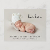 写真ミニマルモダン生発表 ポストカード (正面)