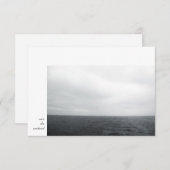 写真ミニマルモダン白黒結婚の週末 セーブザデート (正面/裏面)