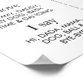 写真ミニマルモダン第1誕生日マイルストーンのサイン ポスター (角)