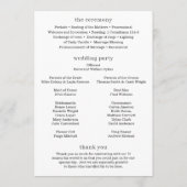 写真ミニマルモダン結婚式 プログラム (裏面)