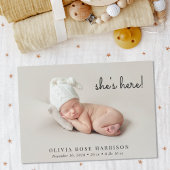 写真ミニマルモダン誕生 案内状