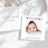 写真ミニマルモダン誕生 案内状