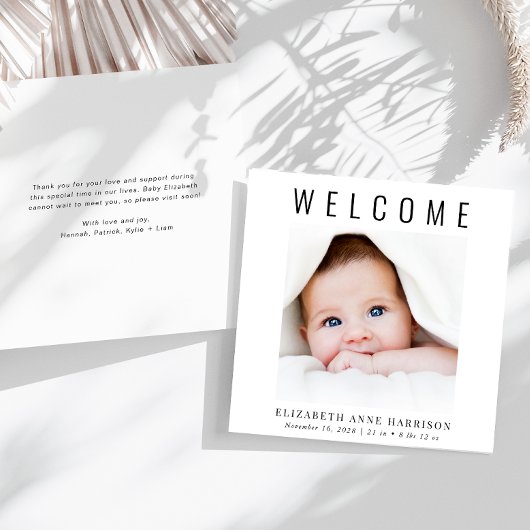 写真ミニマルモダン誕生 案内状