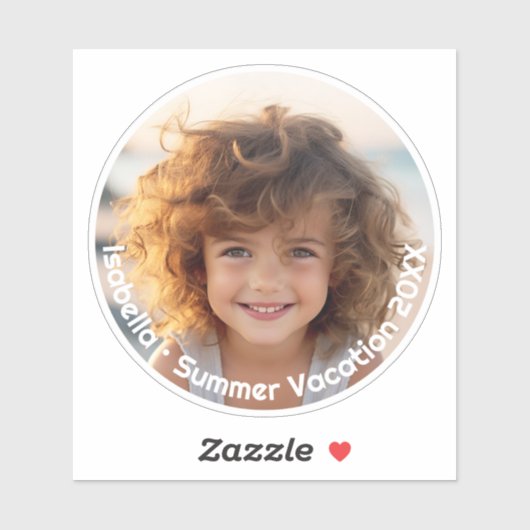 写真ミニマルモダン-レトロ文字 – 個人 シール (シート)