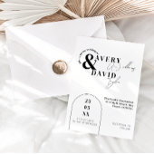 写真ミニマルモダンQRコードシンプル結婚s 招待状