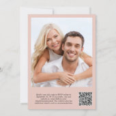 写真ミニマルモダンQRコード結婚披露宴 招待状 (裏面)
