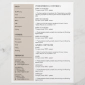 写真ミニマル付きベージュ履歴書 (裏面)