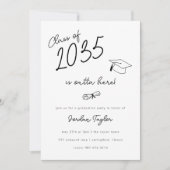 写真ミニマル卒業クラスはここから出ている 招待状 (正面)