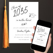 写真ミニマル卒業クラスはここから出ている 招待状