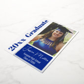 写真ミニマル卒業パーティー 箔招待状 (回転した状態)