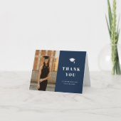 写真ミニマル卒業式 サンキューカード (正面)