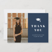 写真ミニマル卒業式 サンキューカード (正面)