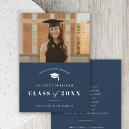 写真ミニマル卒業式 招待状