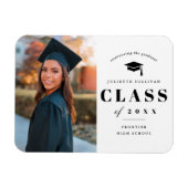 写真ミニマル卒業発表の入力 マグネット (横)